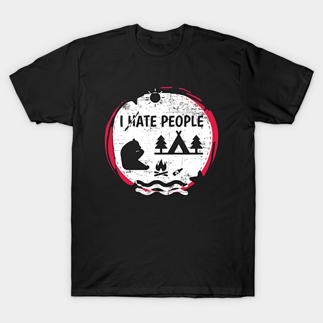 I Hate People Camping Shirts T-Shirt by sheepmerch